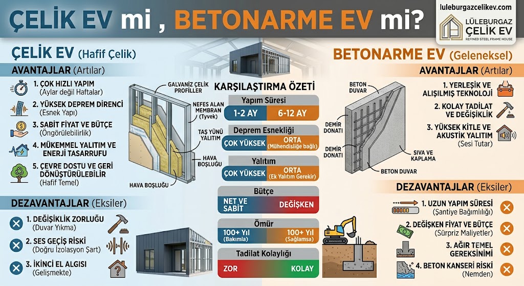 çelik ev mi betonarme ev mi